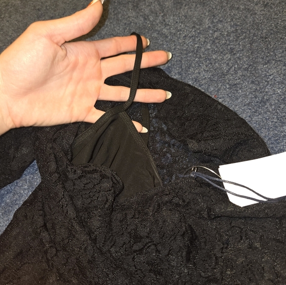 Long sleeve lace mini dress - Picture 5 of 6